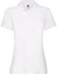 Koszulka LADIES POLO PREMIUM white - bawełniana damska