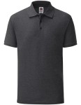 Koszulka 65/35 PIQUE POLO dark heather grey - bawełniana męska