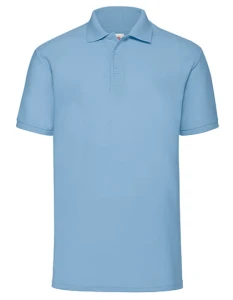 Koszulka 65/35 PIQUE POLO sky blue - bawełniana męska