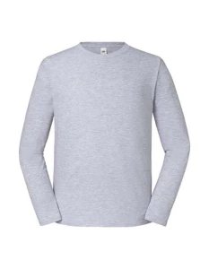 Longsleeve ICONIC 195 RINGSPUN T heather grey - bawełniany męski
