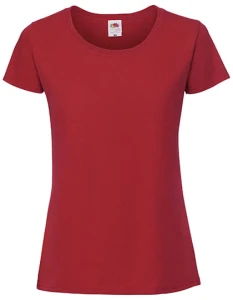 Koszulka LADIES ICONIC 195 RINGSPUN PREMIUM T red - bawełniana damska