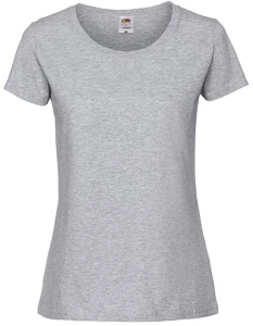 Koszulka LADIES ICONIC 195 RINGSPUN PREMIUM T heather grey - bawełniana damska