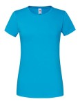 Koszulka LADIES ICONIC 195 RINGSPUN PREMIUM T azure blue - bawełniana damska