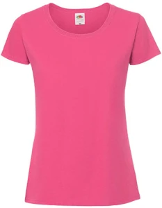 Koszulka LADIES ICONIC 195 RINGSPUN PREMIUM T fuchsia - bawełniana damska
