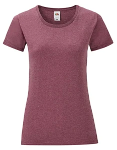 Koszulka LADIES ICONIC 150 T heather burgundy - bawełniana damska