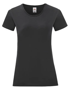 Koszulka LADIES ICONIC 150 T black - bawełniana damska