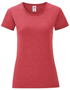 Koszulka LADIES ICONIC 150 T heather red - bawełniana damska
