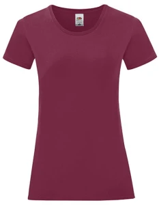 Koszulka LADIES ICONIC 150 T burgundy - bawełniana damska