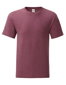 Koszulka ICONIC 150 T heather burgundy - bawełniana męska