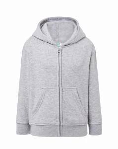 Bluza KID ZIPPED HOODED ash melange - rozpinana dziecięca