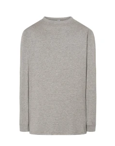 LONGSLEEVE TSRA 170LS grey melange - bawełniany  męski 