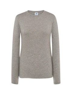 LONGSLEEVE TSRL COMFORT grey melange - bawełniany  damski 