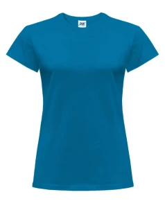 Koszulka REGULAR COMFORT aqua - bawełniana damska