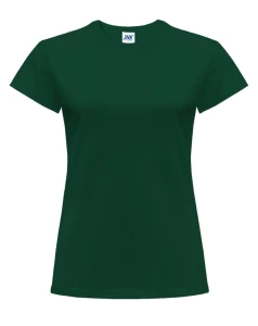Koszulka REGULAR COMFORT bottle green - bawełniana damska 