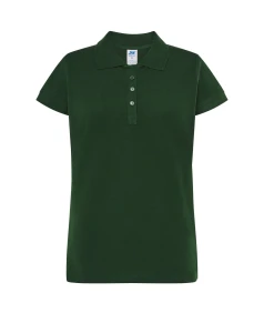 Koszulka POLO POPL 200 bottle green dark - bawełniana damska