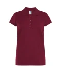 Koszulka POLO POPL 200 burgundy  - bawełniana damska 