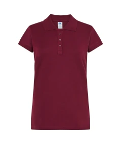 Koszulka POLO POPL 200 burgundy  - bawełniana damska 