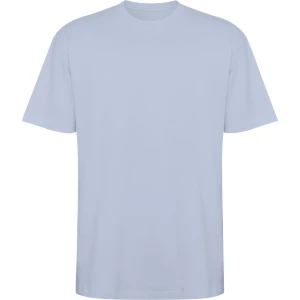 Koszulka BULL OVERSIZE szaro-niebieska - bawełniana unisex